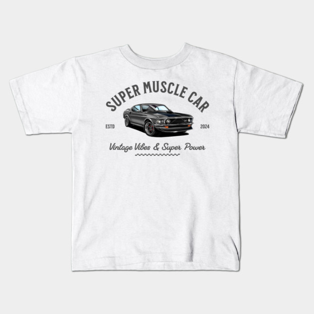 Classic Ford Mustang | Vintage Car Art Kids T-Shirt by monsalveautos