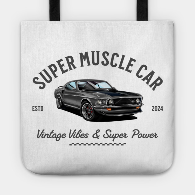 Classic Ford Mustang | Vintage Car Art Tote by monsalveautos