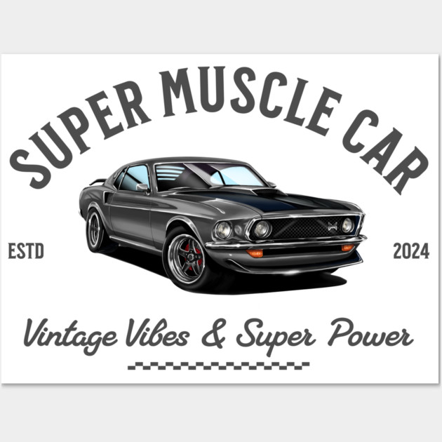 Classic Ford Mustang | Vintage Car Art Wall Art by monsalveautos