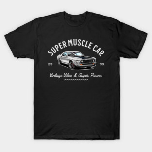 Classic Ford Mustang – Drawing | Vintage Car Art T-Shirt