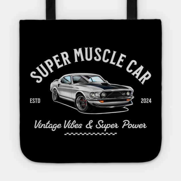 Classic Ford Mustang – Drawing | Vintage Car Art Tote by monsalveautos