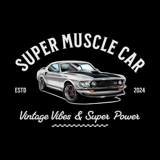 Classic Ford Mustang – Drawing | Vintage Car Art by monsalveautos