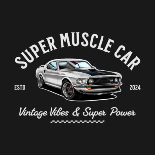 Classic Ford Mustang – Drawing | Vintage Car Art T-Shirt