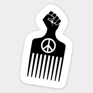 African American Afro Pick Magnet