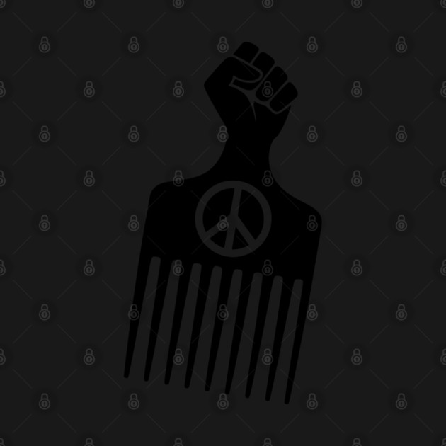 African American Afro Pick by UrbanLifeApparel