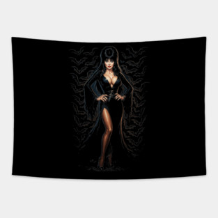 Elvira T-Shirt – Mistress of the Dark Cult Classic Horror Tee Tapestry