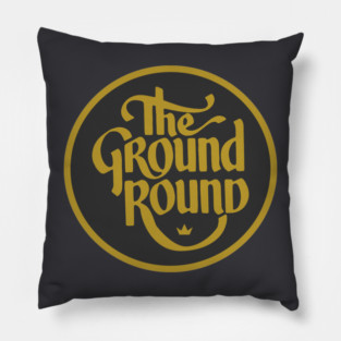 The Ground Round Restaurant and Retro Family Dining Logo Pillow