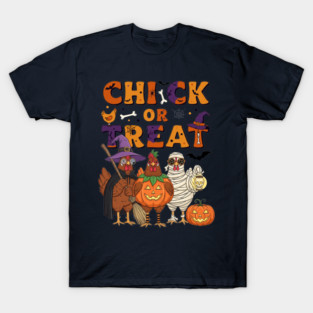 Chick or Treat - Funny Chicken Halloween Costume for Kids, Adults, and Farm Animal Lovers T-Shirt