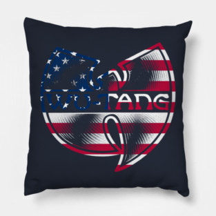 Wutang Clan USA flag tattoo Pillow