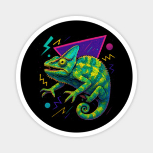 Retro Neon Meller's Chameleon Magnet