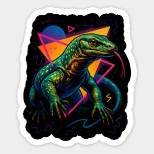 Retro Neon Peach Throat Monitor Sticker