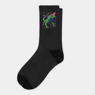 Retro Neon Mangrove Monitor Socks