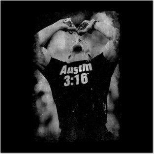 Stone Cold Steve Austin  80s 90s Vintage Distressed Style Posters and Art
