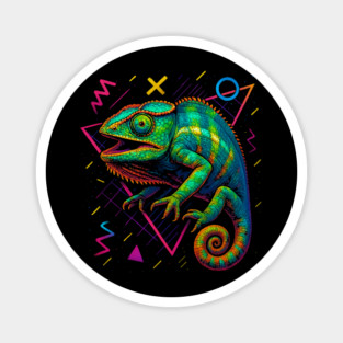 Retro Neon Oustalets Chameleon Magnet