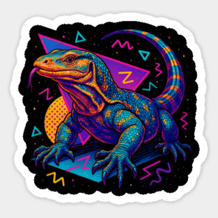 Retro Neon Dumerils Monitor Sticker