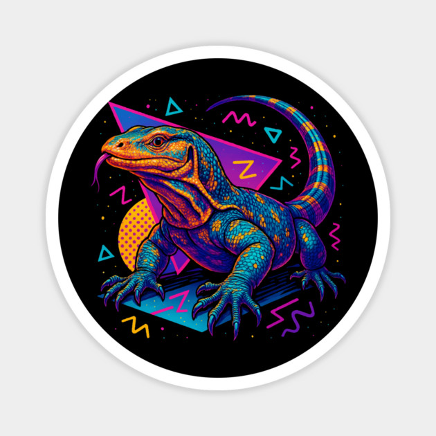 Retro Neon Dumerils Monitor Magnet by Reptiq's Store