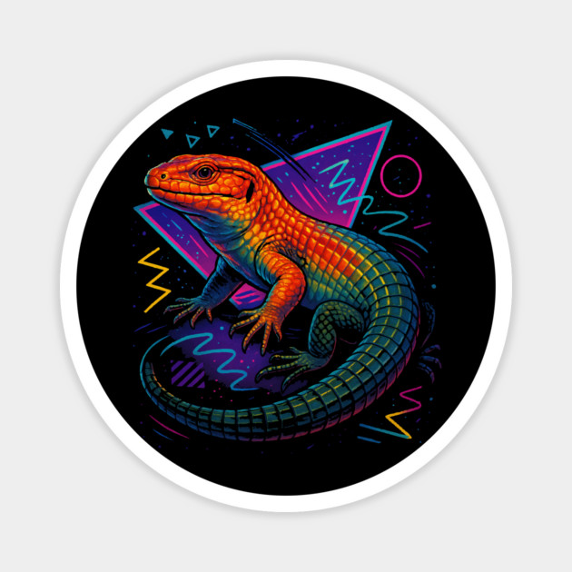 Retro Neon Plated Lizard Magnet by Reptiq's Store