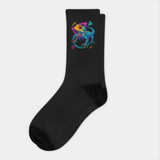 Yellow Head Gecko Socks by Reptiq's Store