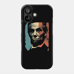 Bold Abraham Lincoln Graphic Portrait | US History Teacher Gift Phone Case