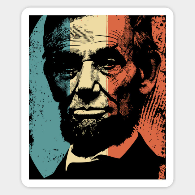 Bold Abraham Lincoln Graphic Portrait | US History Teacher Gift Magnet by TuncGK