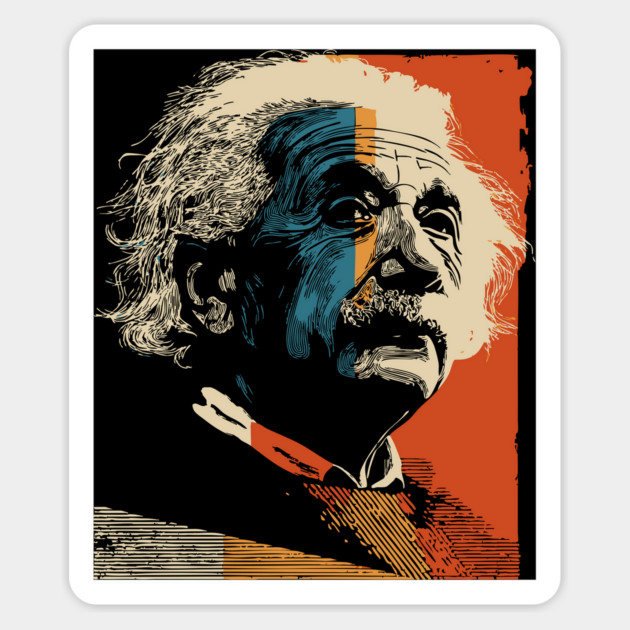Albert Einstein Theory of Relativity Pop Art | Physics Teacher Gift Magnet by TuncGK
