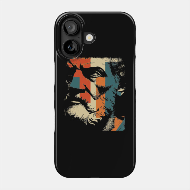 Aristotle Greek Philosopher Portrait | Philosophy Major Student Gift Phone Case by TuncGK