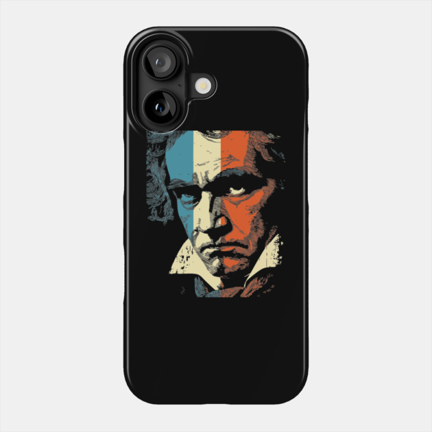 Beethoven Intense Composer Portrait | Classical Music Lover Gift Phone Case by TuncGK