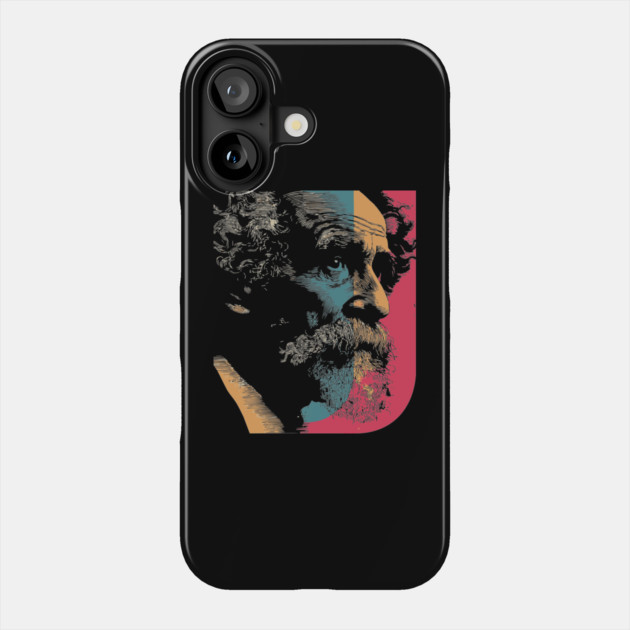 Charles Dickens Victorian Author Portrait | English Major Gift Phone Case by TuncGK