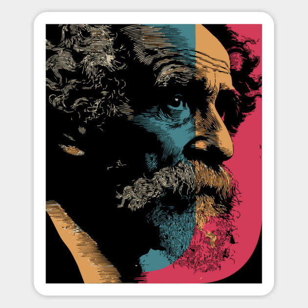 Charles Dickens Victorian Author Portrait | English Major Gift Magnet by TuncGK