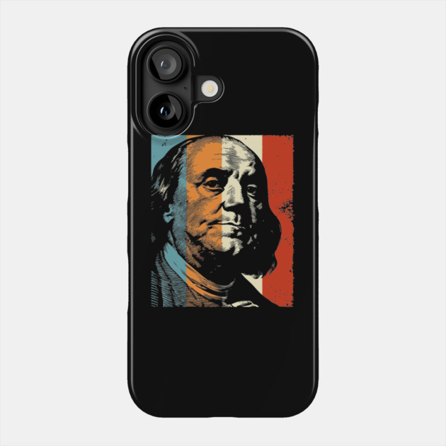 Benjamin Franklin Founding Father Pop Art | Inventor's Gift Phone Case by TuncGK