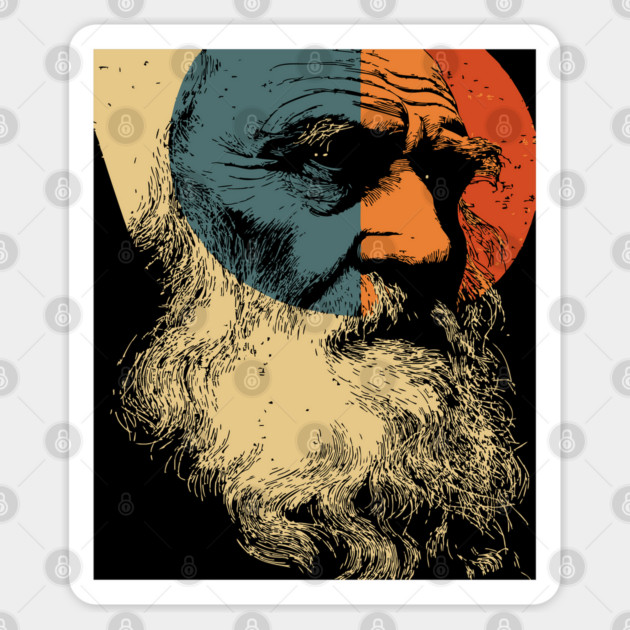 Leonardo Da Vinci Renaissance Man Art | Art History Gift Sticker by TuncGK