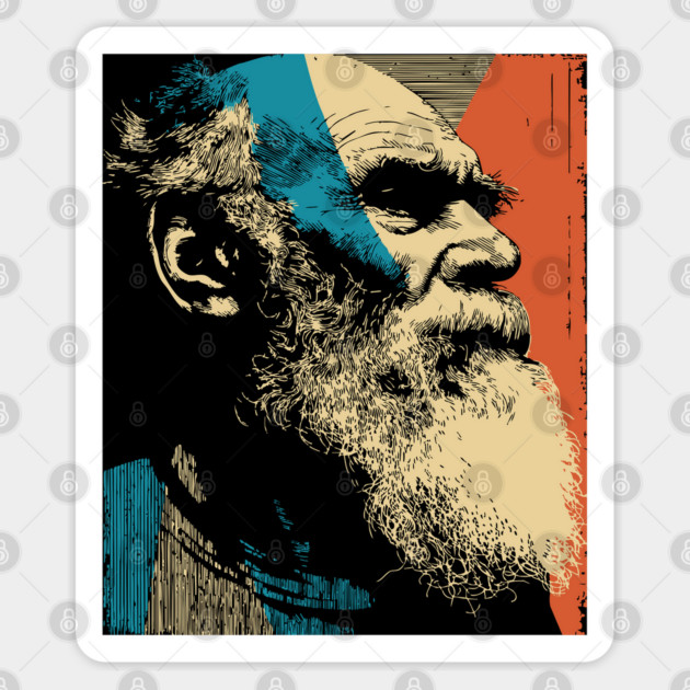 Leo Tolstoy Russian Author Portrait | Classic Literature Gift Sticker by TuncGK