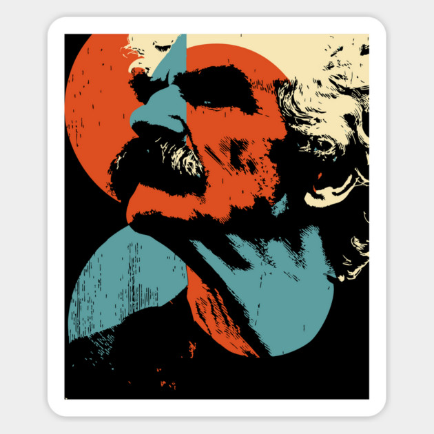 Mark Twain American Author & Humorist | Writer's Gift Magnet by TuncGK