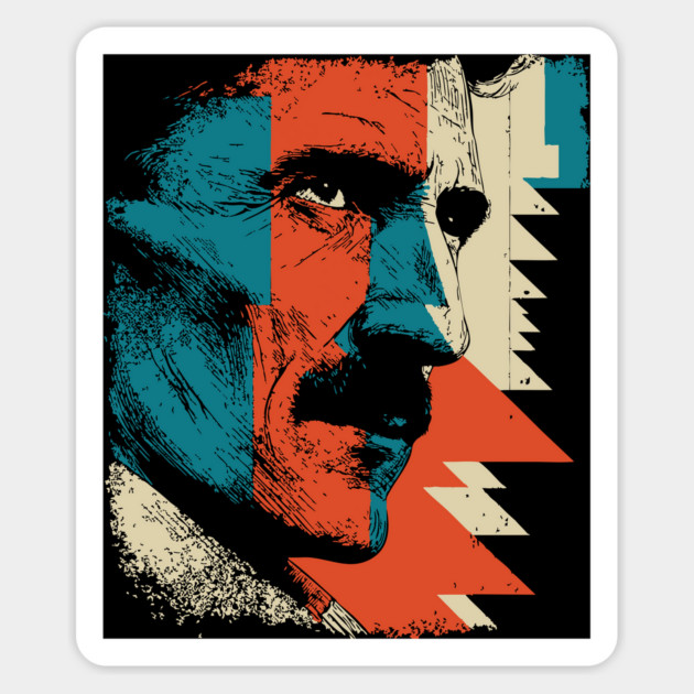 Nikola Tesla The Futurist Inventor | Electrical Engineer Gift Magnet by TuncGK