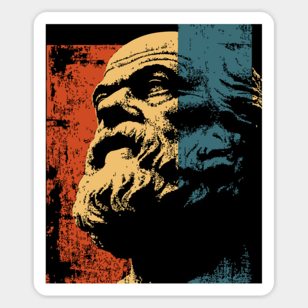 Socrates, Father of Western Philosophy | Thinker's Gift Magnet by TuncGK