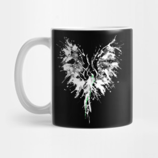 Phoenix - Abstract Painting Bird White 1 Mug