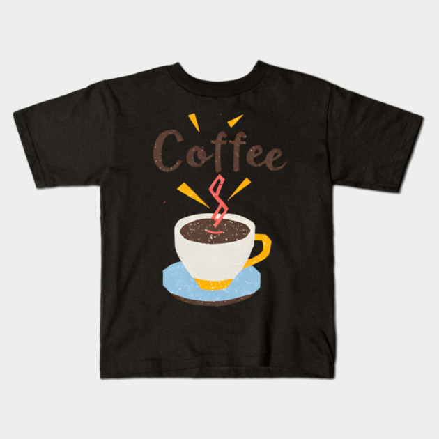 Coffee Writing Motivation Kids T-Shirt by SR8891