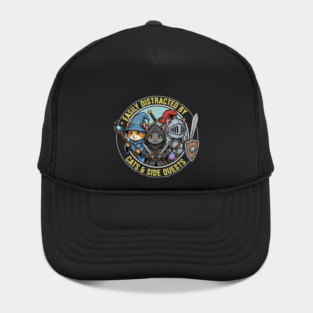 Easily Distracted By Cats And Side Quests RPG Gamer Vintage Hat
