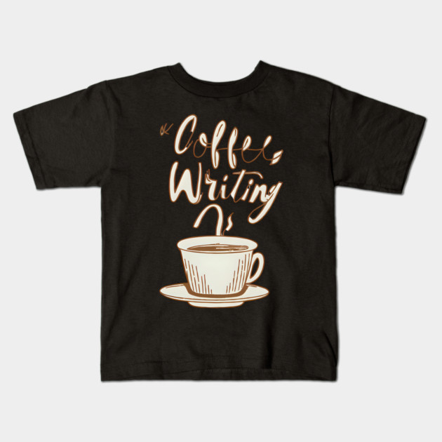 Vintage Coffee Writing Motivation Kids T-Shirt by SR8891