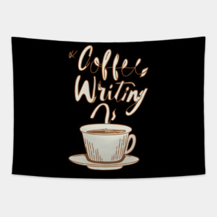 Vintage Coffee Writing Motivation Tapestry