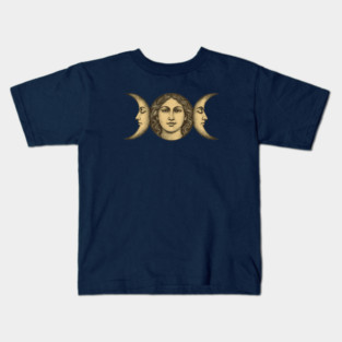 Triple Moon Goddess Kids T-Shirt