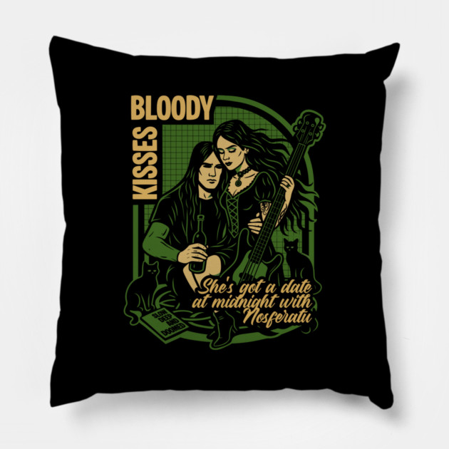 BLOODY KISSES Pillow by artslaves
