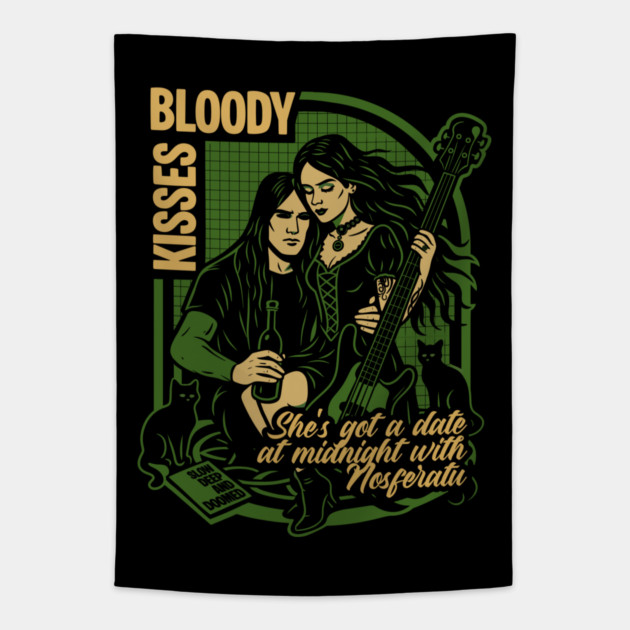 BLOODY KISSES Tapestry by artslaves