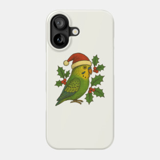 Christmas Parakeet Phone Case