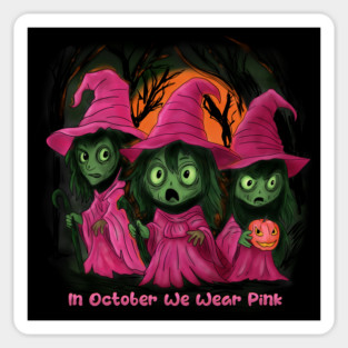 We Wear Pink Witches, Breast Cancer Awareness Sticker