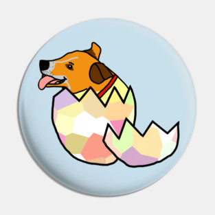 Puppy Hatches from Easter Egg Pin