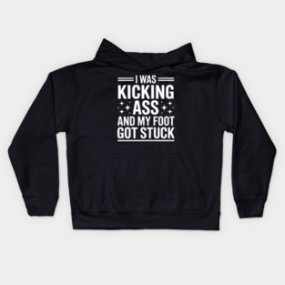 Funny Foot Leg Joke Recovery Surgery Injury Kids Hoodie