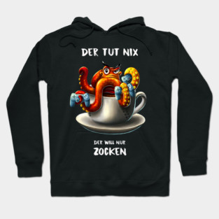Octopus Pet Gamer Gaming Player Nerd Lan Party Game Exhibition Design 1 Hoodie