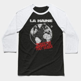 La Haine, DISTRESSED,  Vincent Cassel, Cult Classic Baseball T-Shirt