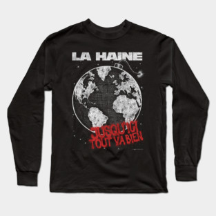 La Haine, DISTRESSED,  Vincent Cassel, Cult Classic Long Sleeve T-Shirt